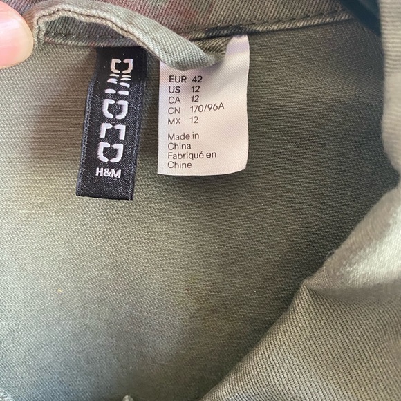 H &M Divided Floral Green Jacket - Picture 5 of 6